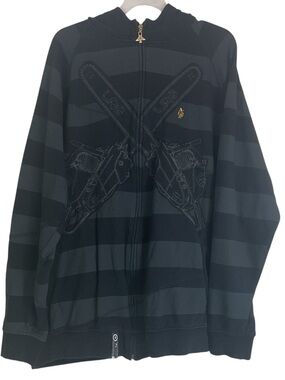 LRG Lifted Research Group 3XL Zip Up Hoodie Graphic Dead Serious Jason Hoodie